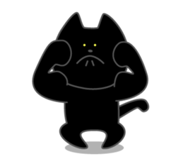Front teeth single black cat 1 sticker #8395414