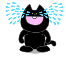 Front teeth single black cat 1 sticker #8395415