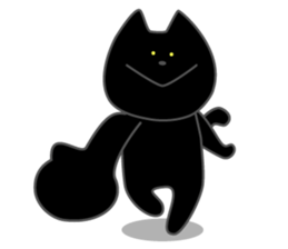 Front teeth single black cat 1 sticker #8395416