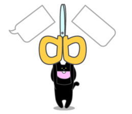 Front teeth single black cat 1 sticker #8395418