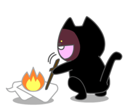 Front teeth single black cat 1 sticker #8395419