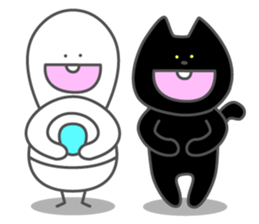 Front teeth single black cat 1 sticker #8395421