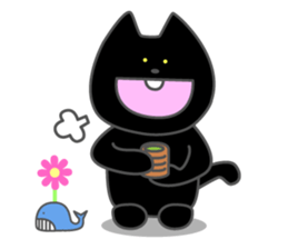 Front teeth single black cat 1 sticker #8395422