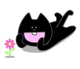 Front teeth single black cat 1 sticker #8395423