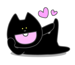 Front teeth single black cat 1 sticker #8395424