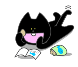 Front teeth single black cat 1 sticker #8395425