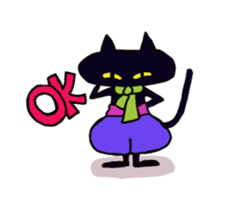 Osaka valve Moth ten black cat Kuroko sticker #8395486