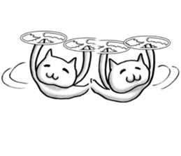 cat-type drone sticker #8397121