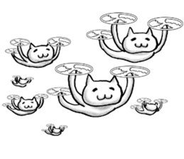 cat-type drone sticker #8397125