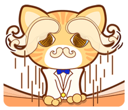 The Teatime Of Cat Grandpa & Little Girl sticker #8397595