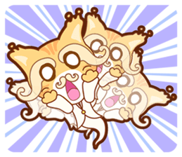 The Teatime Of Cat Grandpa & Little Girl sticker #8397606