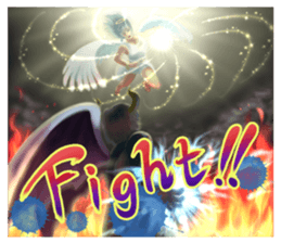 Angels and demons of intense Sticker sticker #8397707