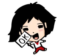 Red-white girl sticker #8397776