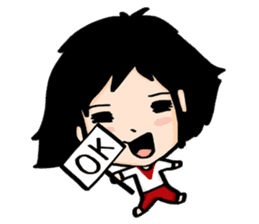 Red-white girl sticker #8397776