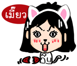 Red-white girl sticker #8397787