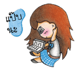 Neckline dress girl ( V.Wood color ) sticker #8397832