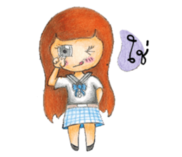 Neckline dress girl ( V.Wood color ) sticker #8397842