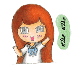 Neckline dress girl ( V.Wood color ) sticker #8397847