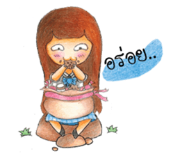 Neckline dress girl ( V.Wood color ) sticker #8397852