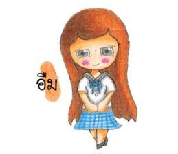 Neckline dress girl ( V.Wood color ) sticker #8397855