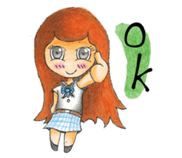 Neckline dress girl ( V.Wood color ) sticker #8397860