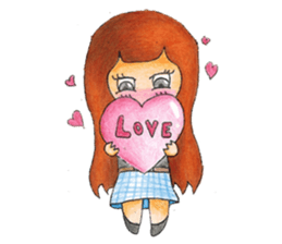 Neckline dress girl ( V.Wood color ) sticker #8397862