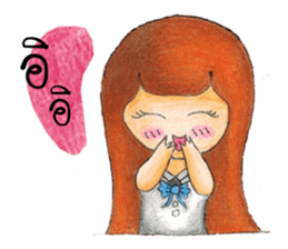 Neckline dress girl ( V.Wood color ) sticker #8397866