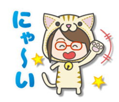 Glasses girl 3 sticker #8398391