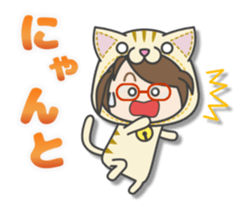 Glasses girl 3 sticker #8398392