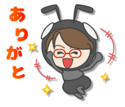 Glasses girl 3 sticker #8398395