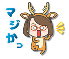 Glasses girl 3 sticker #8398402