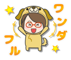 Glasses girl 3 sticker #8398405