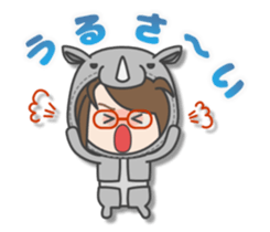 Glasses girl 3 sticker #8398413