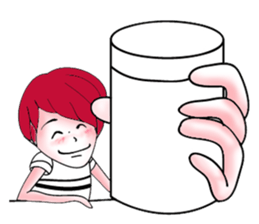 The red haired guy and friends sticker #8399273