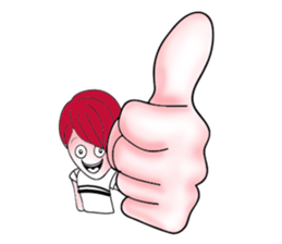 The red haired guy and friends sticker #8399291