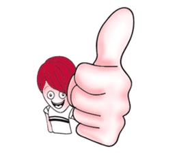 The red haired guy and friends sticker #8399291