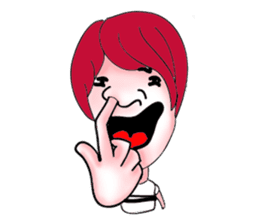 The red haired guy and friends sticker #8399293