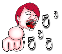 The red haired guy and friends sticker #8399301