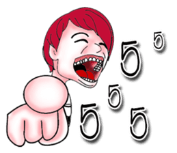 The red haired guy and friends sticker #8399301
