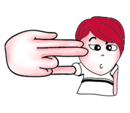 The red haired guy and friends sticker #8399303