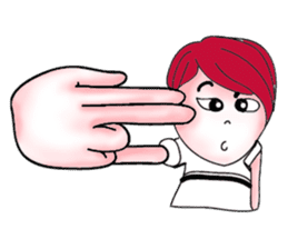 The red haired guy and friends sticker #8399303