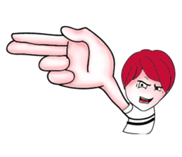 The red haired guy and friends sticker #8399304