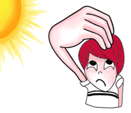 The red haired guy and friends sticker #8399305