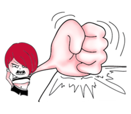 The red haired guy and friends sticker #8399306