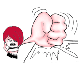 The red haired guy and friends sticker #8399306