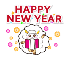 The sticker of the New Year's card sticker #8400503
