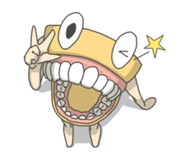 Gakumokkun of dental cast2 sticker #8401068