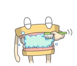 Gakumokkun of dental cast2 sticker #8401102