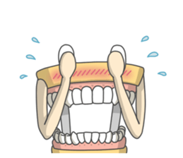 Gakumokkun of dental cast2 sticker #8401105