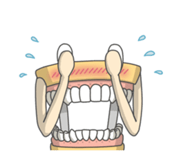 Gakumokkun of dental cast2 sticker #8401105